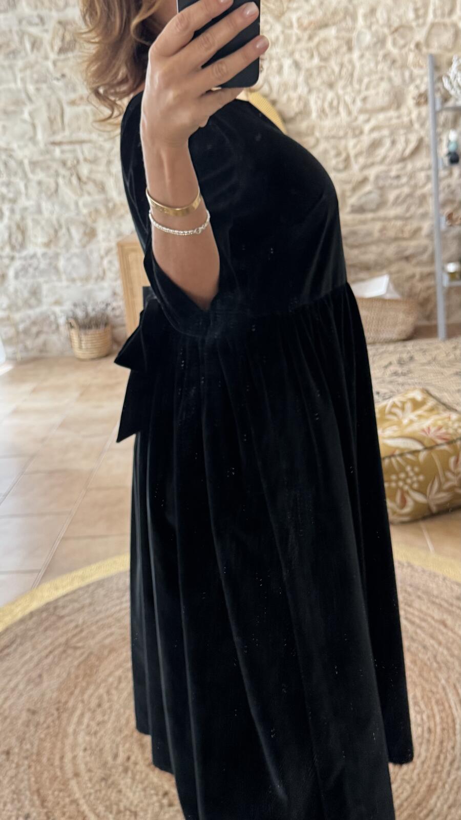 Abito Ines Black velvet 