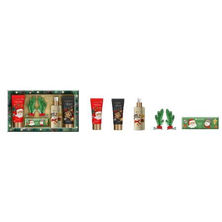 SETABLU SET REGALO NATALE LOZIONE CORPO 110 ML + SCRUB CORPO 110 ML + SPRAY 108 ML + CLIP CAPELLI + SALI DA BAGNO 10 GR
