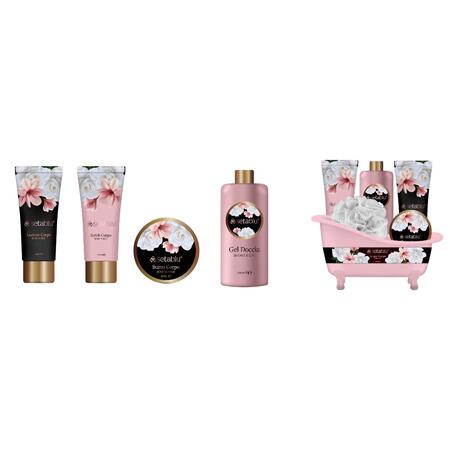 SETABLU SET REGALO NATALE VASCA DA BAGNO LOZIONE CORPO 100 ML + SCRUB CORPO 100 ML + BURRO CORPO 50 ML + GEL DOCCIA 100 ML