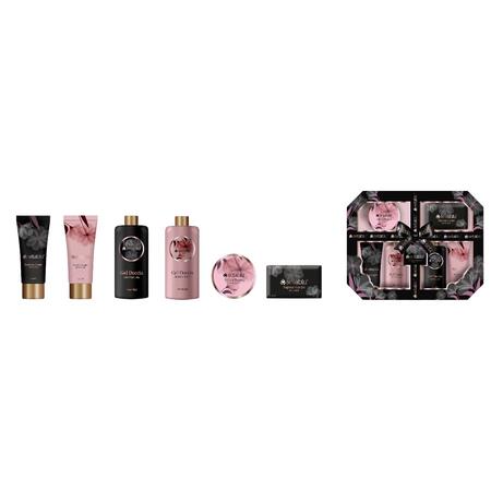 SETABLU SET REGALO NATALE LOZIONE CORPO 100 ML + SCRUB CORPO 100 ML + 2 GEL DOCCIA 180 ML + SALI DA BAGNO 60 GR + SAPONE CORPO 100 GR 