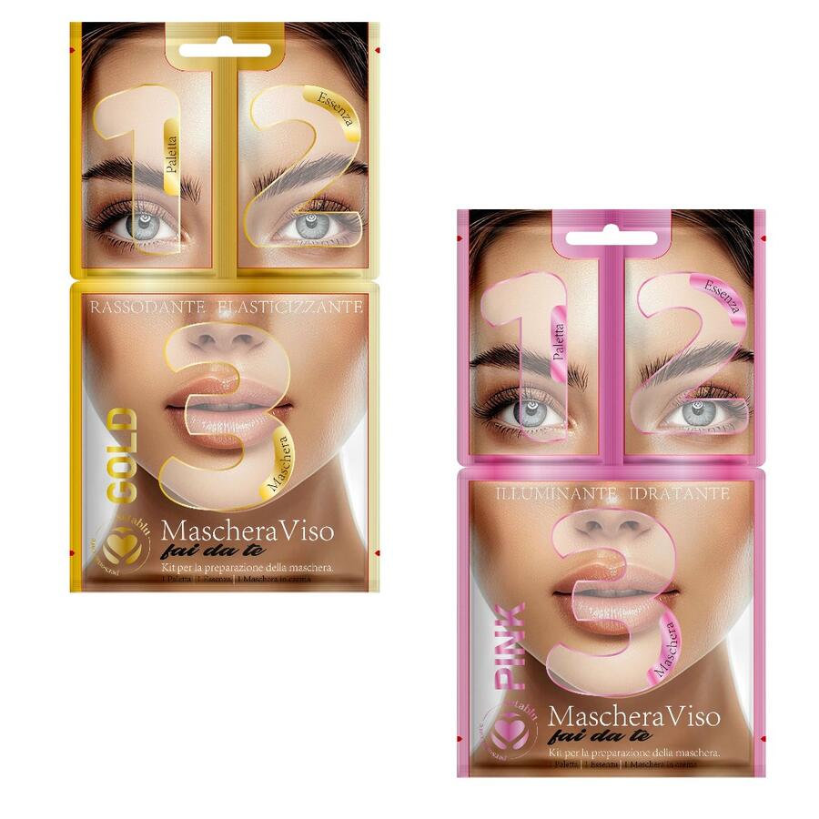 SETABLU MASCHERA VISO DIY GOLD 30 GR + 5 GR (Confezione da 10 pezzi) 