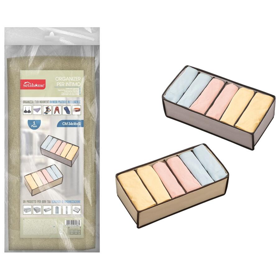 SETABLU ORGANIZER INTIMO 34X16X10 (Confezione da 6 pezzi) 