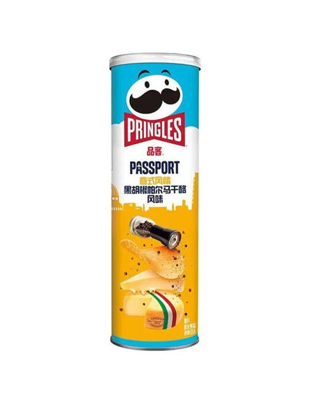 Pringles passport Italian style black pepper & parmesan flavor 110gr