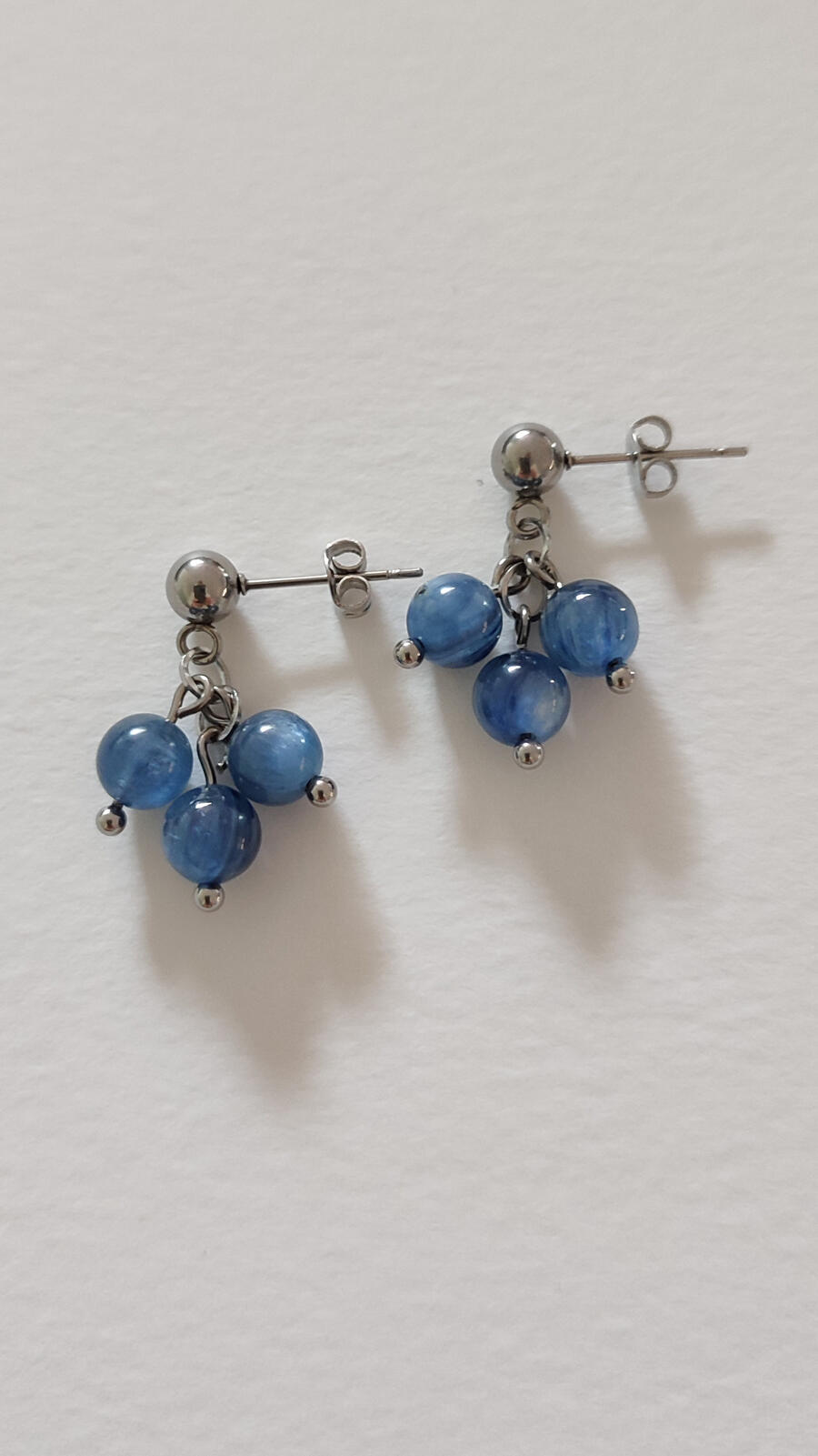 Collana Legno rosa e Cianite 