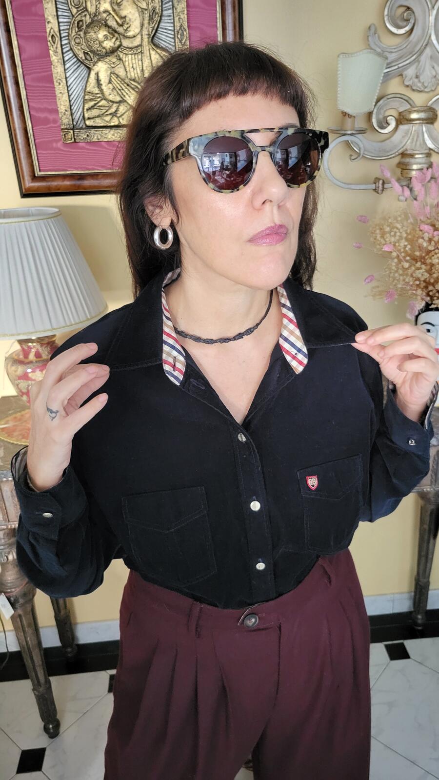 Camicia Velluto Black