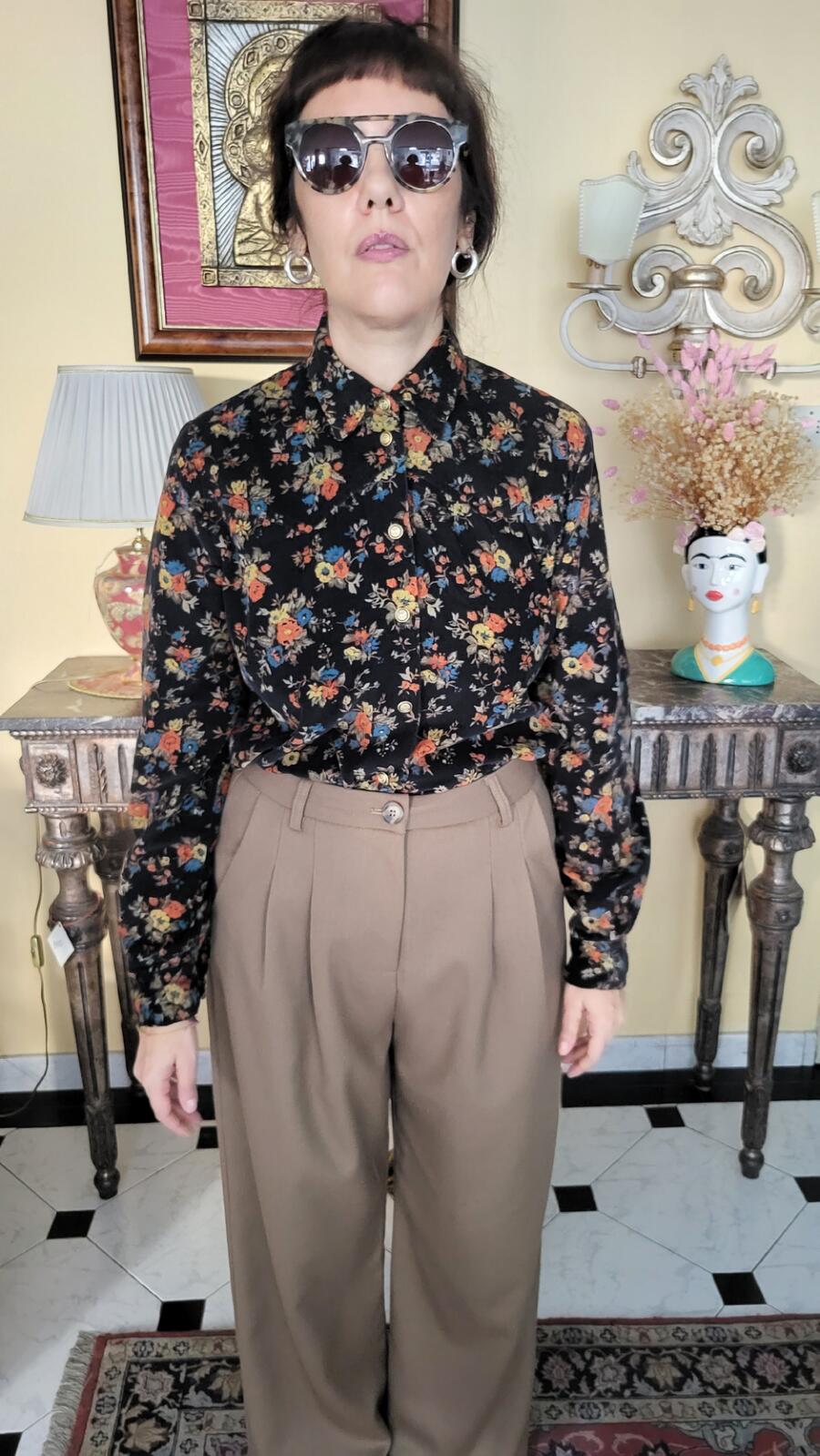 Camicia Velluto Flowers