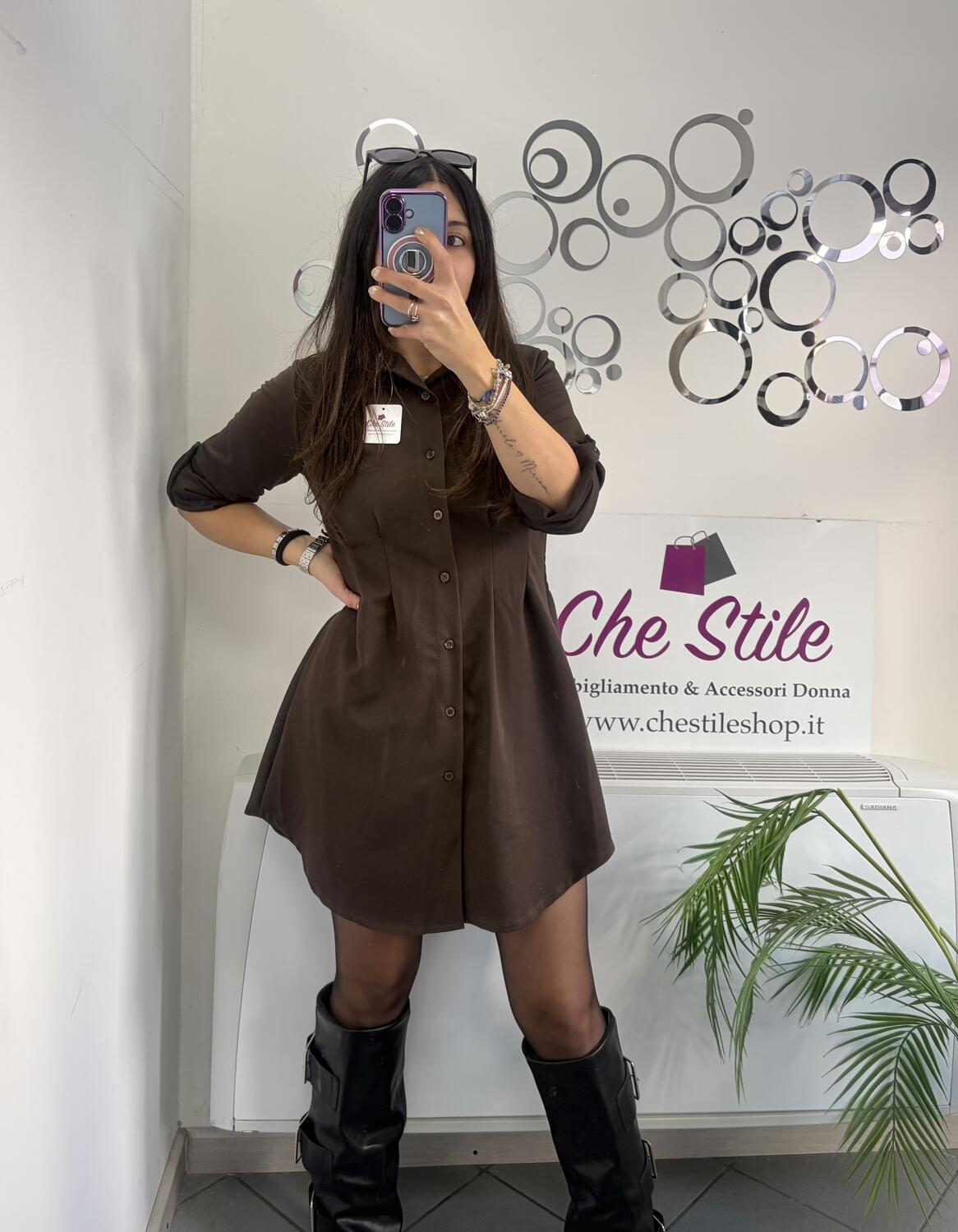 NOVITÀ Abito/maxi camicia in misto viscosa