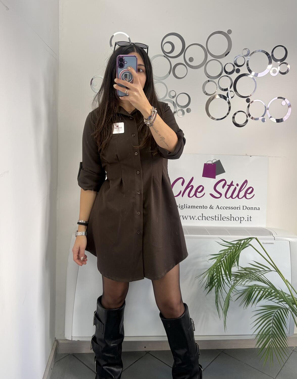 NOVITÀ Abito/maxi camicia in misto viscosa