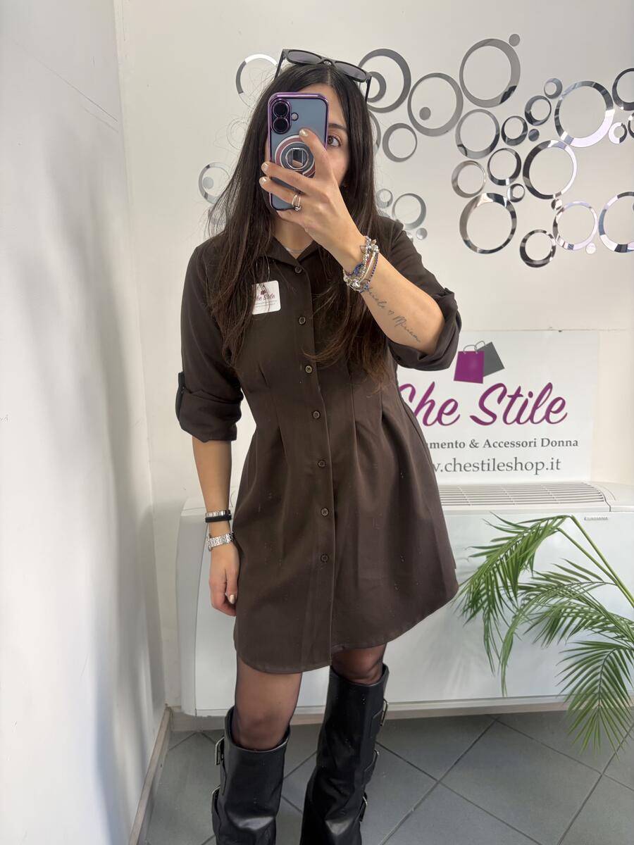 NOVITÀ Abito/maxi camicia in misto viscosa