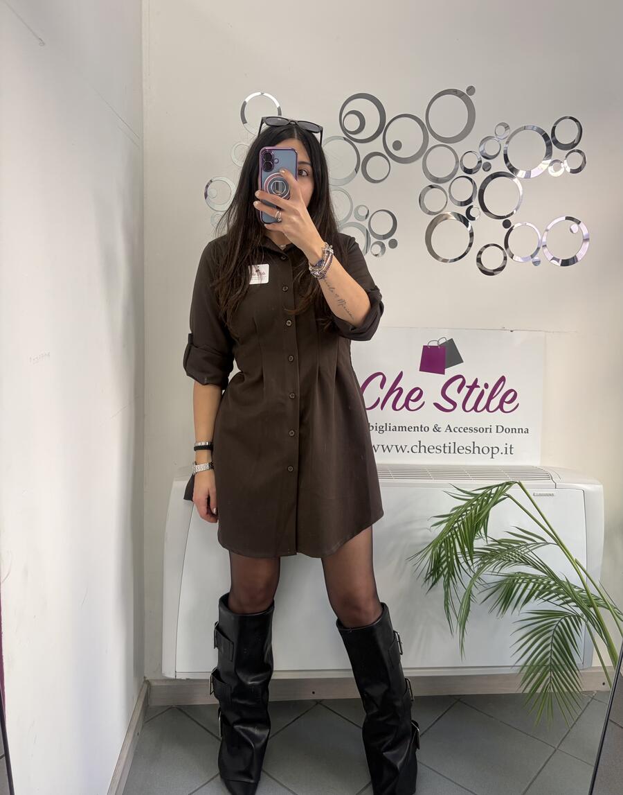 NOVITÀ Abito/maxi camicia in misto viscosa