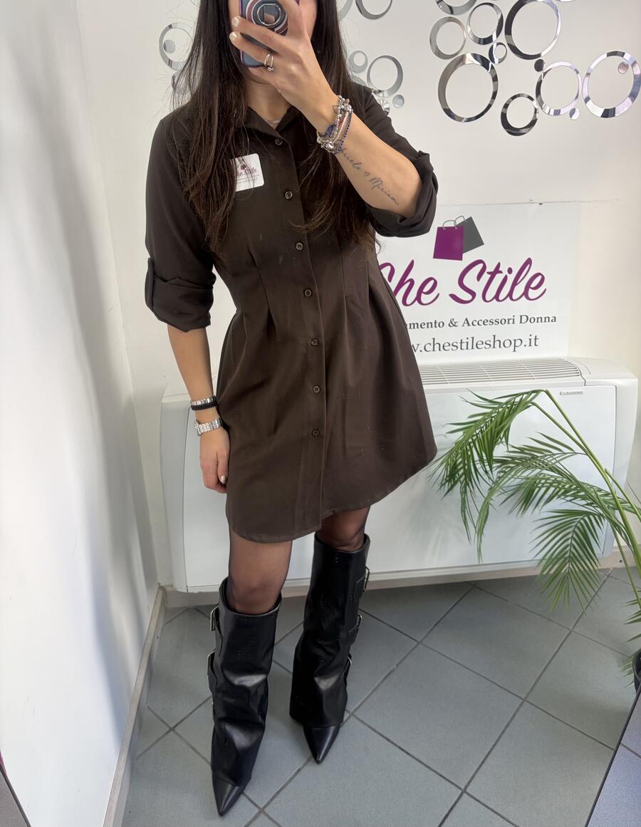 NOVITÀ Abito/maxi camicia in misto viscosa