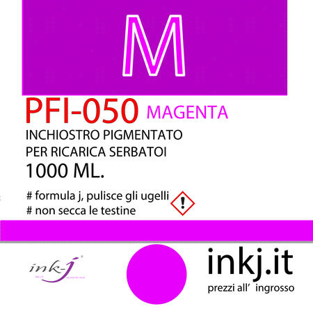 M BUSINESS MAGENTA TANK PFI-050 DA 1000 ML. INCHIOSTRO PIGMENTATO COMPATIBILE PER PLOTTER CANON TC-20, TC-21 TC-21-M