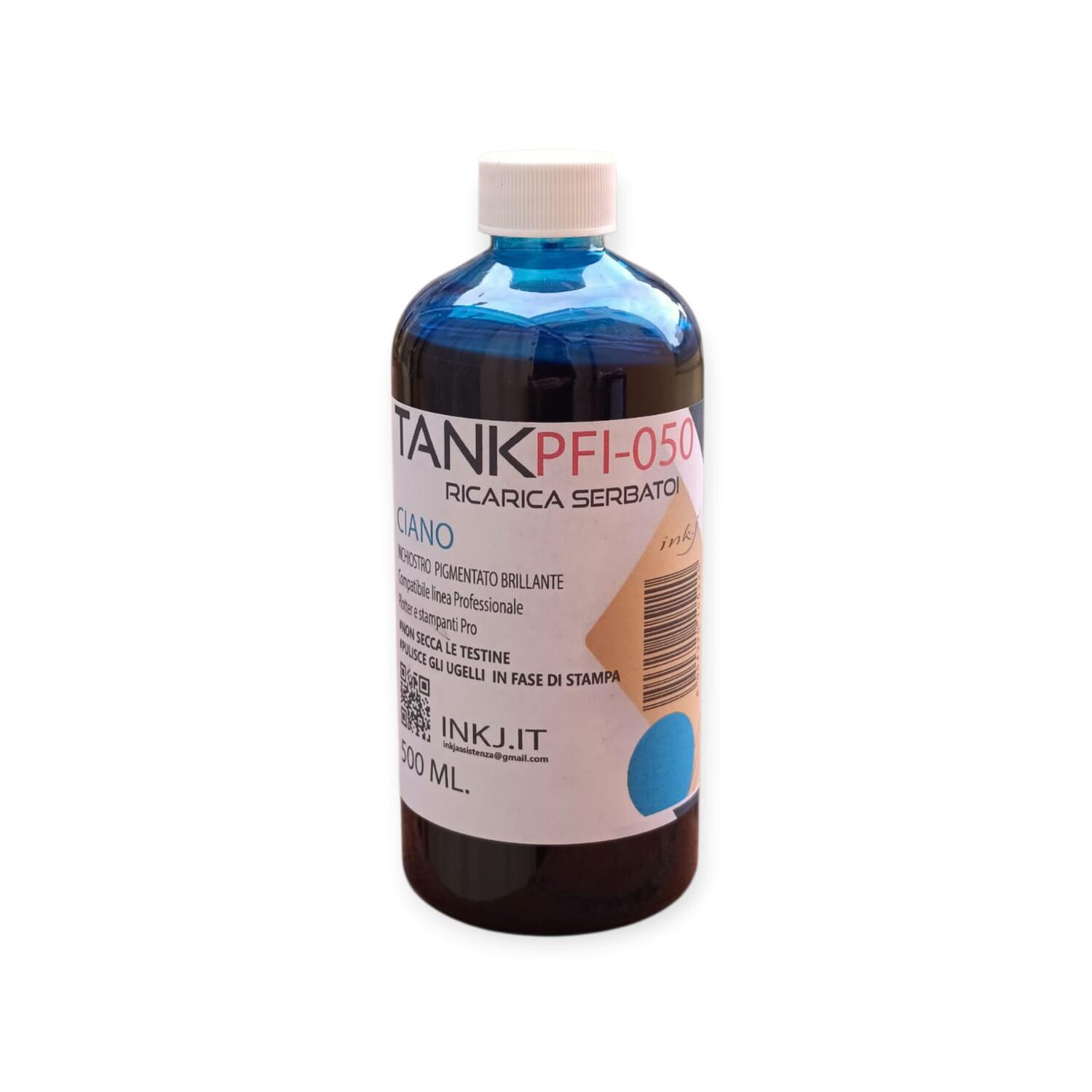 C BUSINESS CIANO TANK  PFI-050 DA 500 ML. INCHIOSTRO PIGMENTATO COMPATIBILE PER PLOTTER CANON TC-20, TC-21  TC-21-M