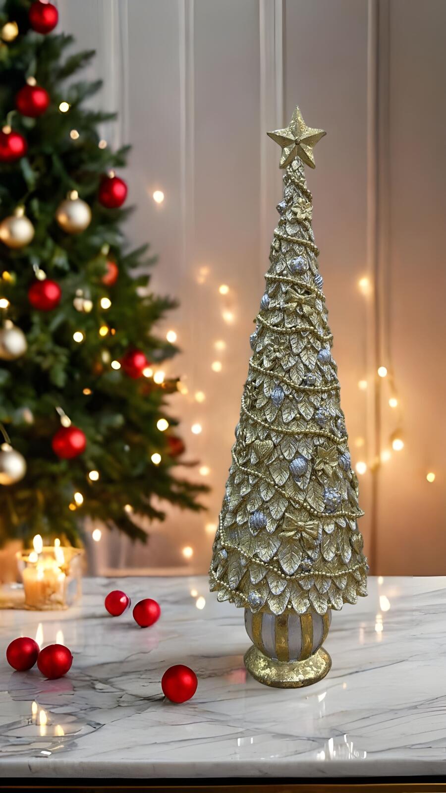 Palais Royal Lamart - Albero di Natale in Resina Dipinto a Mano H43 cm 