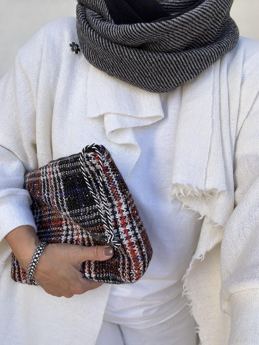 Sciarpa spinato grigio 