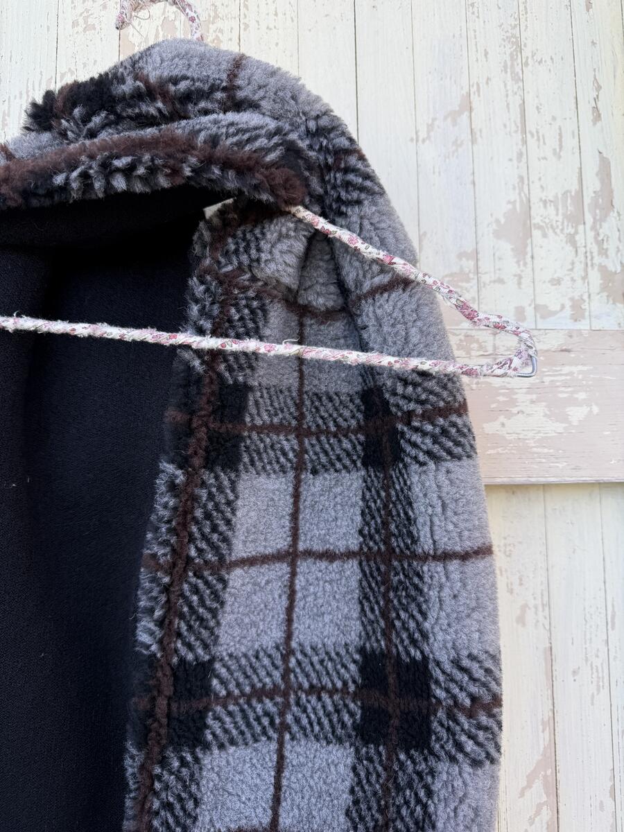 Sciarpa quadri grigi