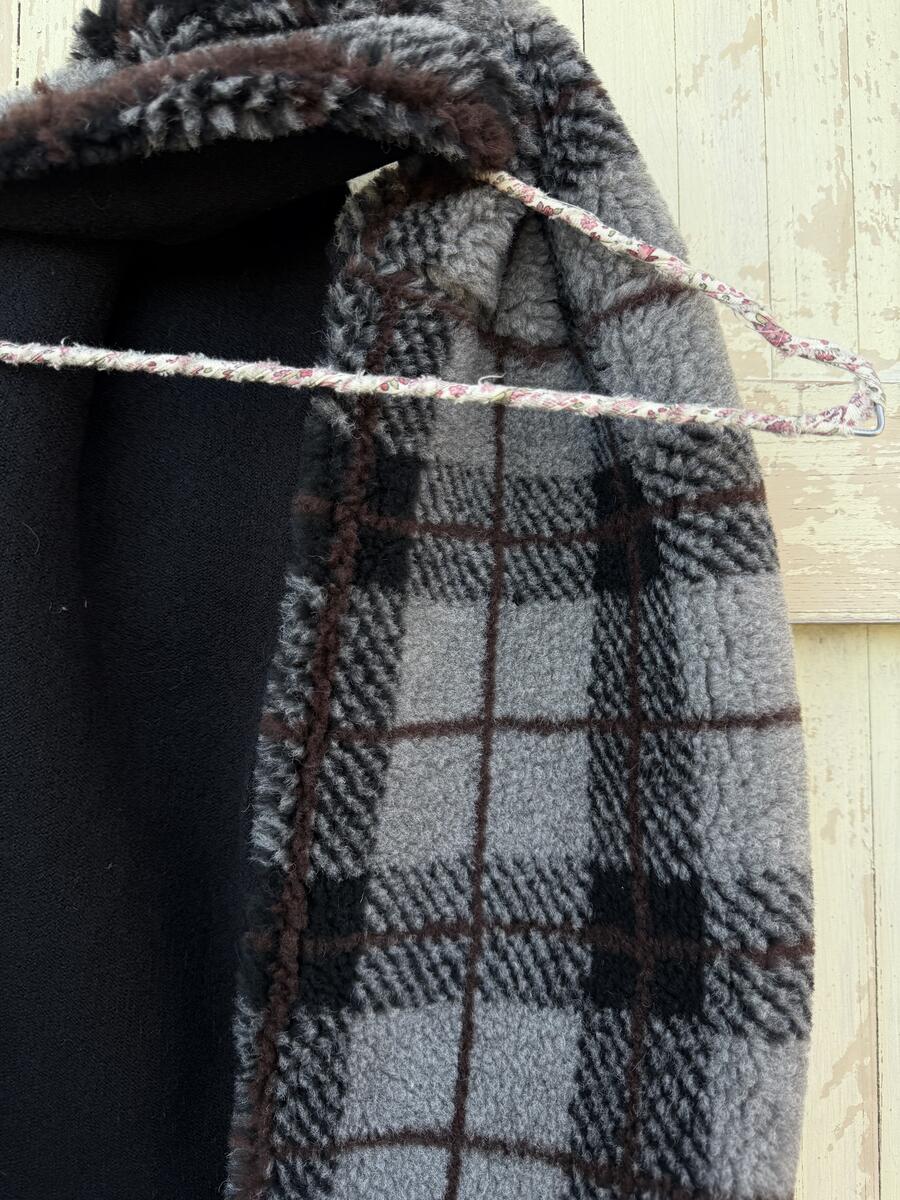 Sciarpa quadri grigi