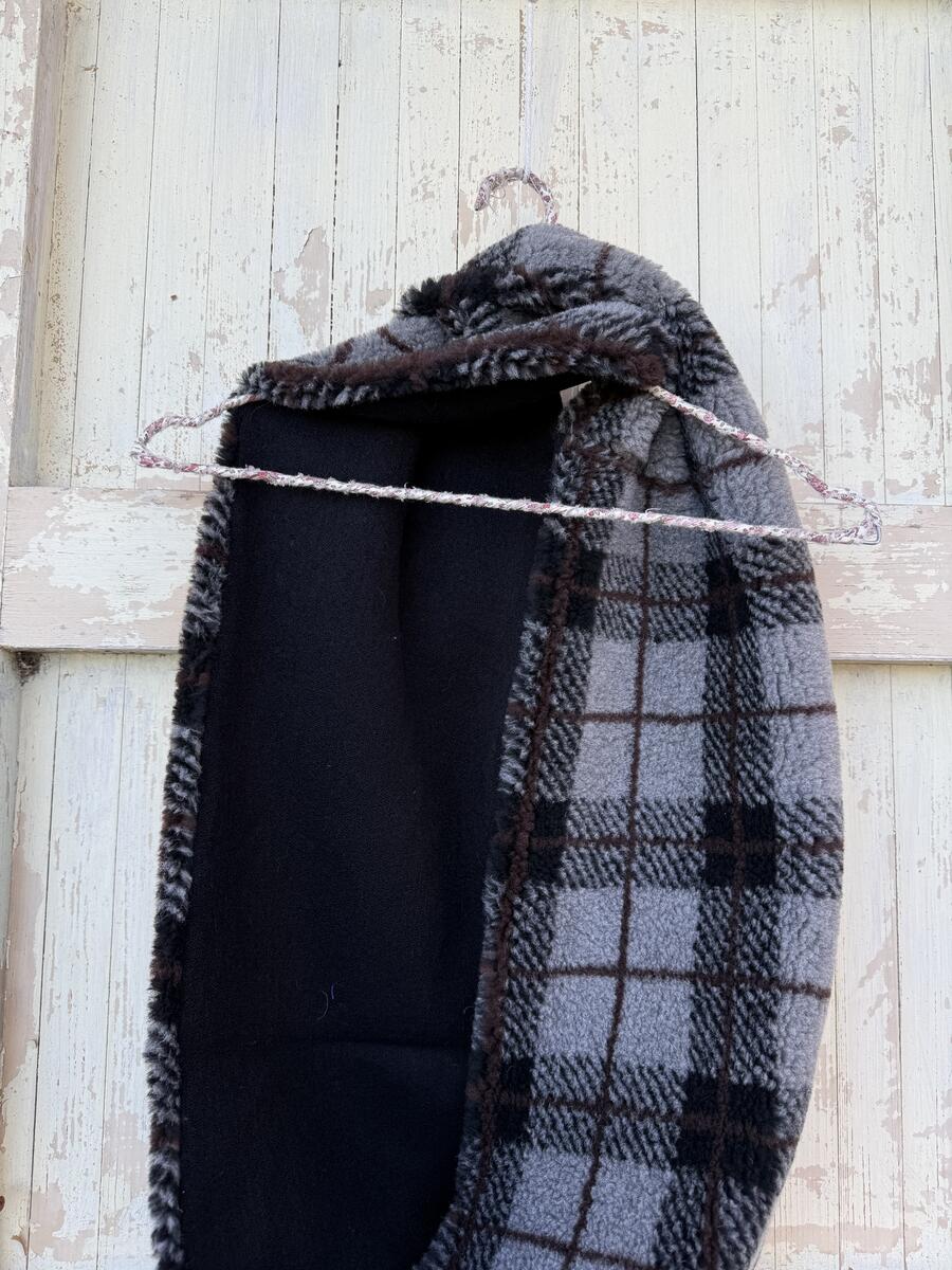 Sciarpa quadri grigi