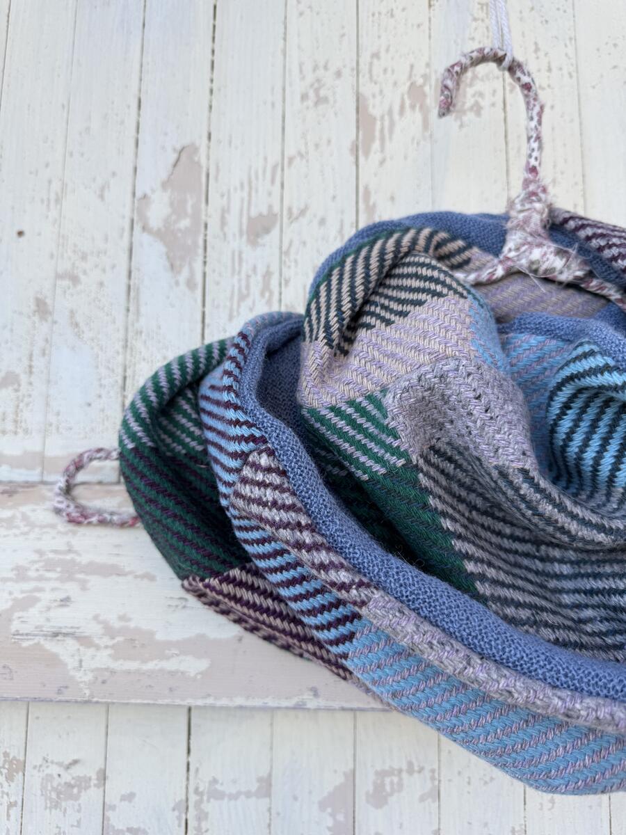 Sciarpa quadri verdi