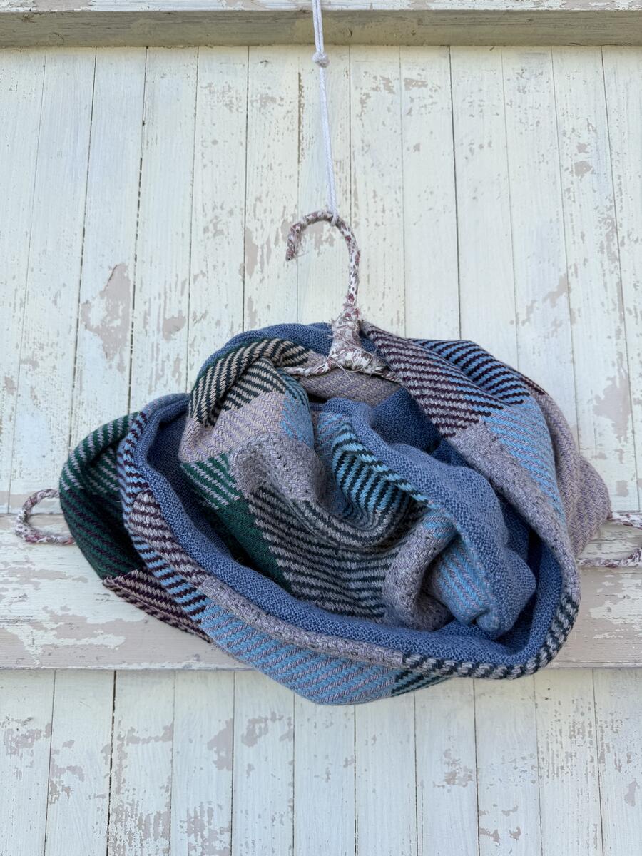 Sciarpa quadri verdi