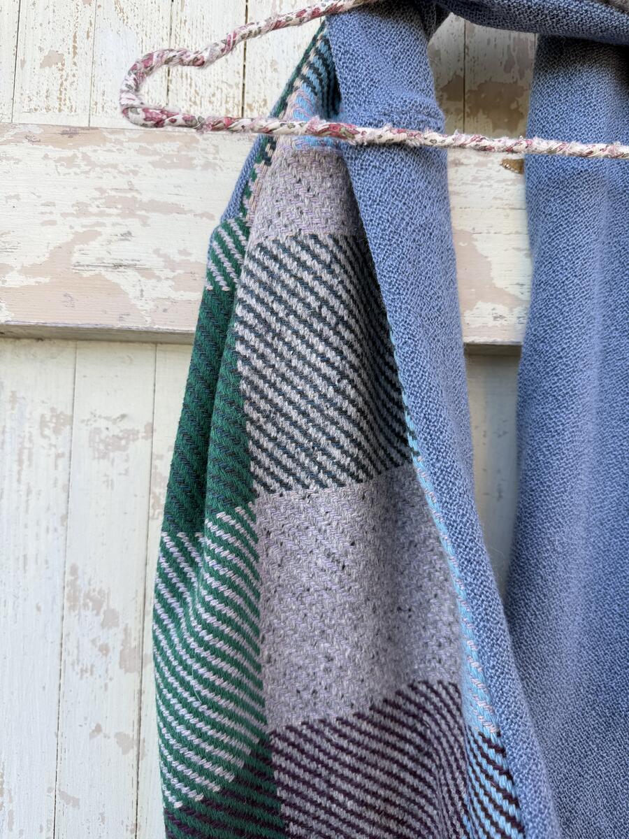 Sciarpa quadri verdi