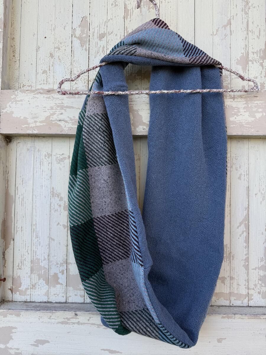 Sciarpa quadri verdi