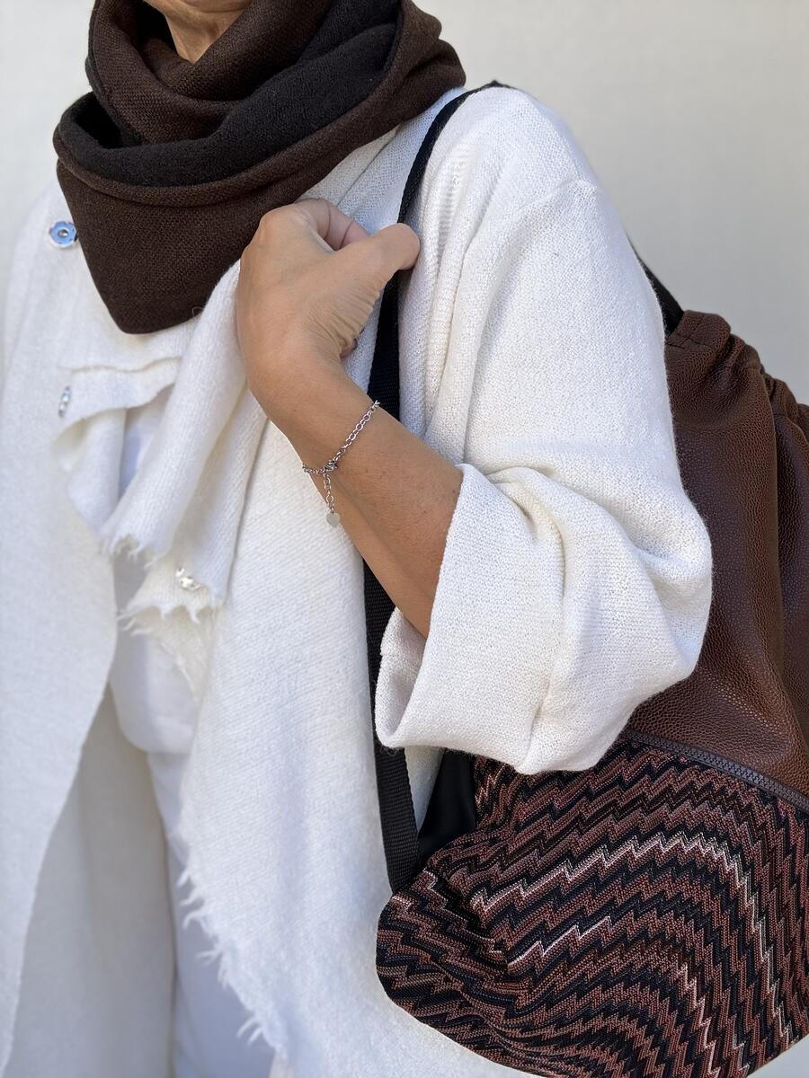 Sciarpa marrone scuro 