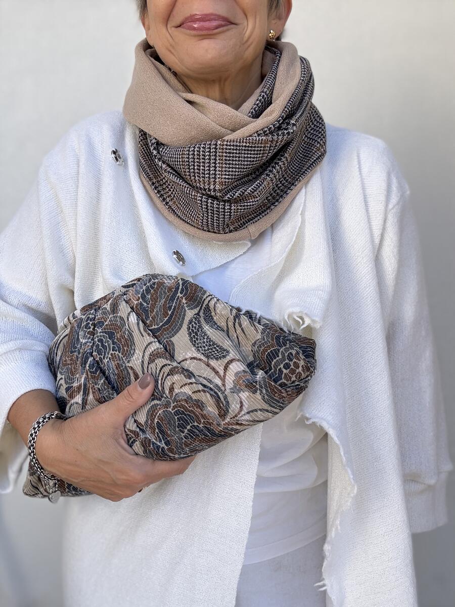 Sciarpa principe di Galles e beige