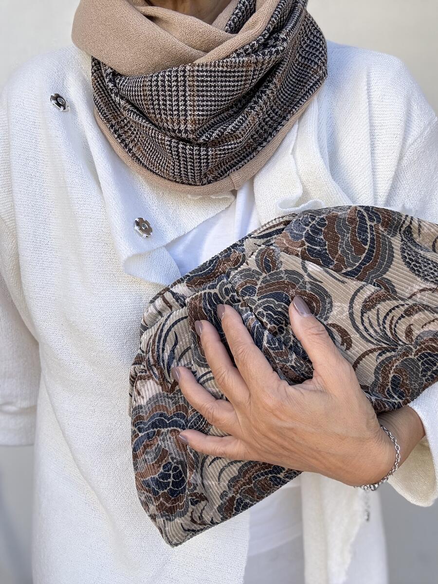 Sciarpa principe di Galles e beige