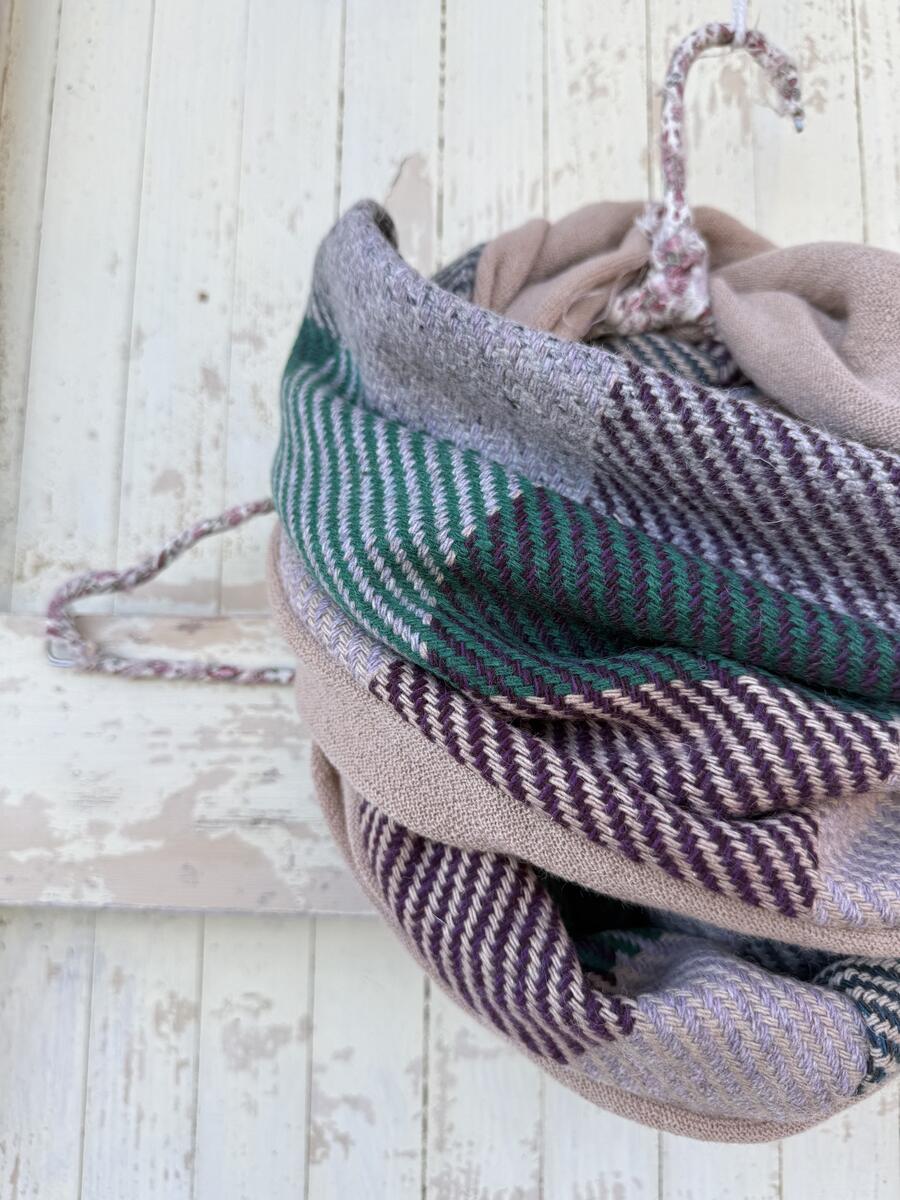 Sciarpa quadri e beige