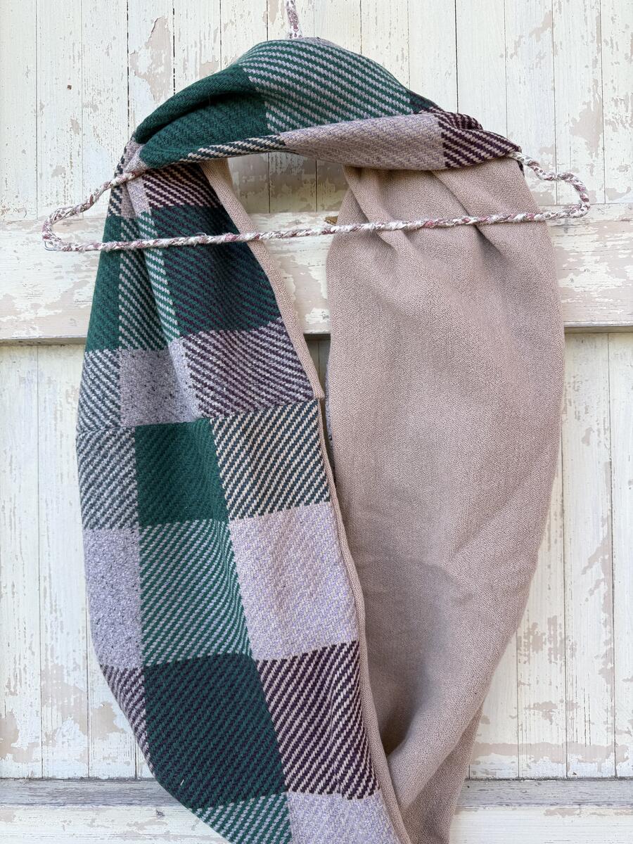 Sciarpa quadri e beige