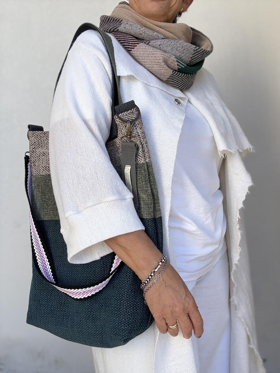 Sciarpa quadri e beige