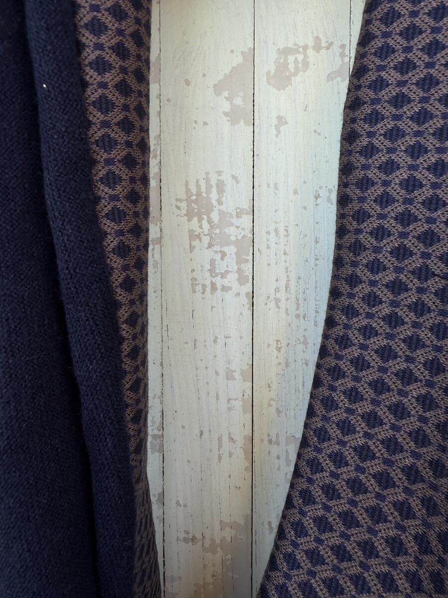 Sciarpa micro fantasia blu