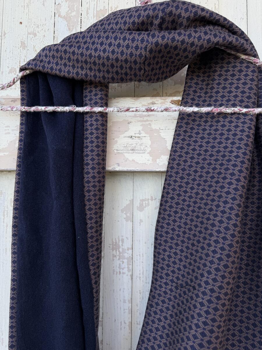 Sciarpa micro fantasia blu