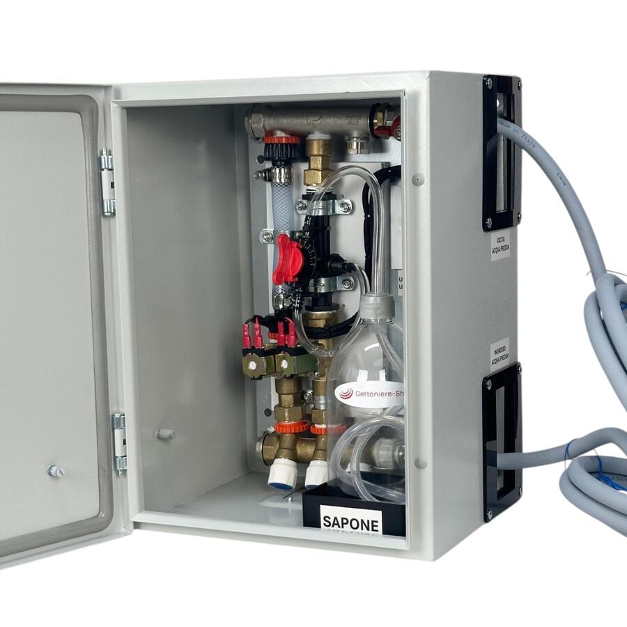 Gettoniera + Lettore RFID per 3 Dispositivi con Funzione “Acqua + Sapone” – Kit completo per Toelettature Self