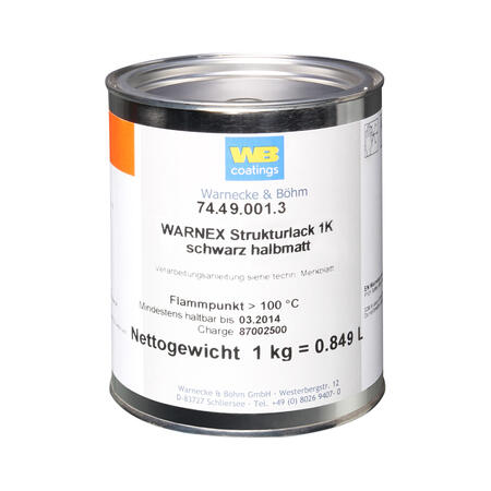 Vernice Strutturata 1 kg Warnex - Nero o Bianco