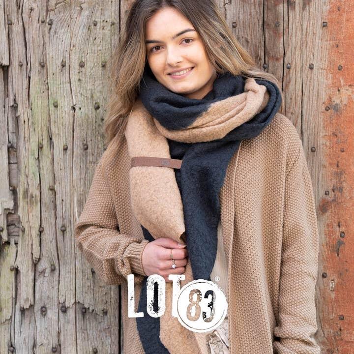 SCIARPA FEM TWIN NERO - CAMMELLO