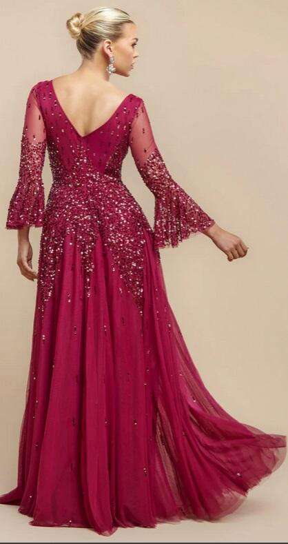 Multi-colored tulle dress lined with multi-color sequins 0956