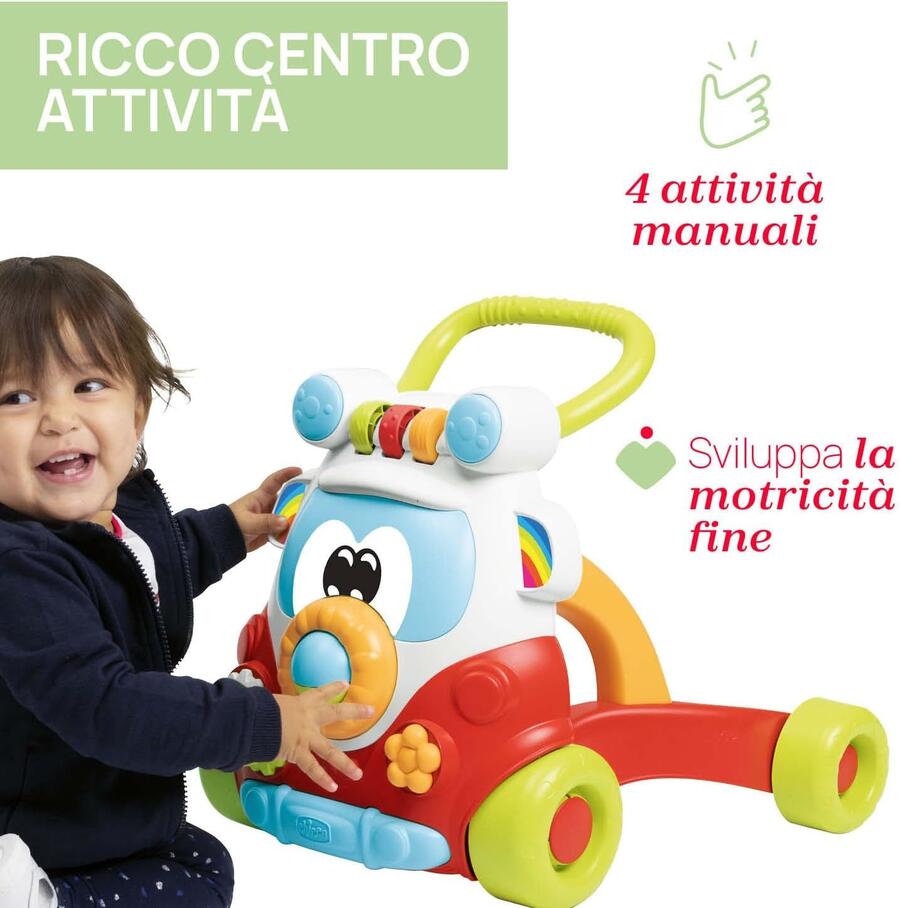 Chicco Primi passi Happy Hippy con centro attività manuali - 11335 - 9/24mesi