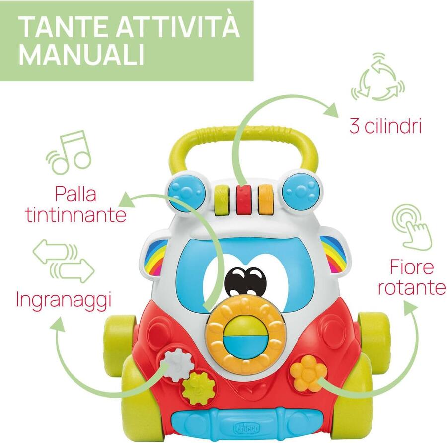 Chicco Primi passi Happy Hippy con centro attività manuali - 11335 - 9/24mesi
