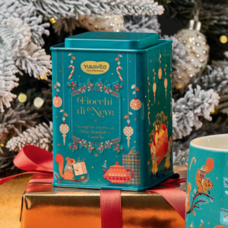 Neavita - Square Tin di Natale verde