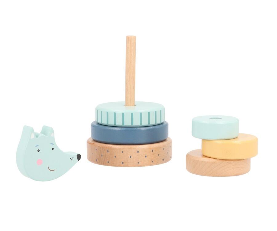 Gioco Impilabile Wolf Monnëka – In Legno FSC, da 12 Mesi