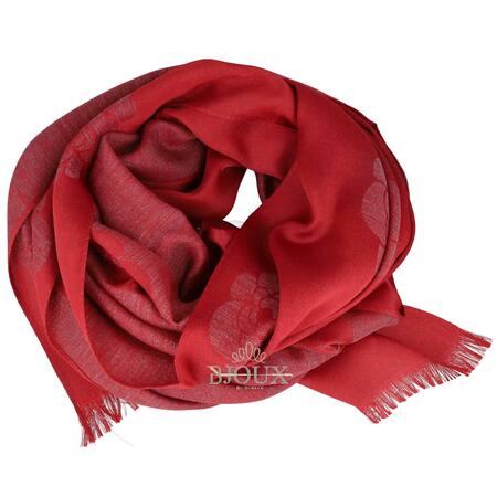 Foulard Sciarpa Sakura Bordò 100% Viscosa