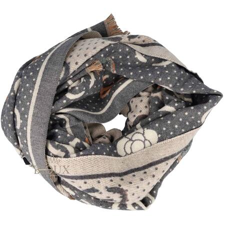 Sciarpa donna Infinity Grey Viscosa Cashmere e Lana