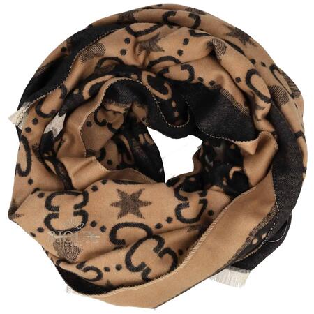 Sciarpa donna Star Infinity Brown Viscosa Cashmere e Lana
