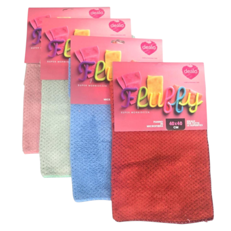 DEALO PANNO MICROFIBRA FLUFFY 40X40 (Confezione da 24 pezzi) 