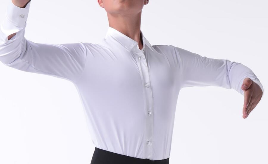 9-0014 BODY Total white shirt in bi-elastic technical Lycra