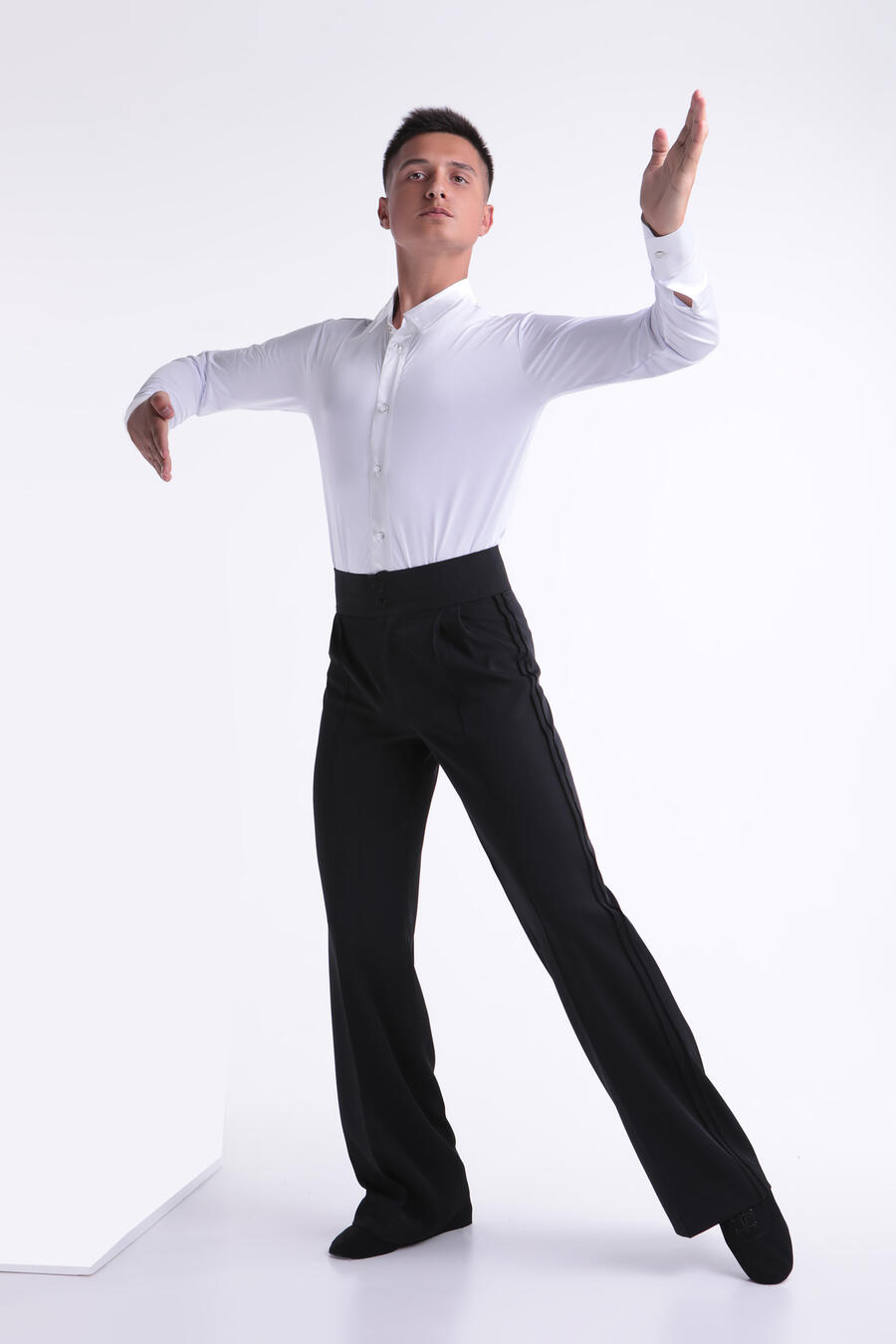 9-0014 BODY Total white shirt in bi-elastic technical Lycra