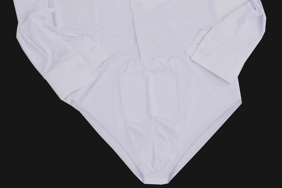 9-0014 BODY Total white shirt in bi-elastic technical Lycra