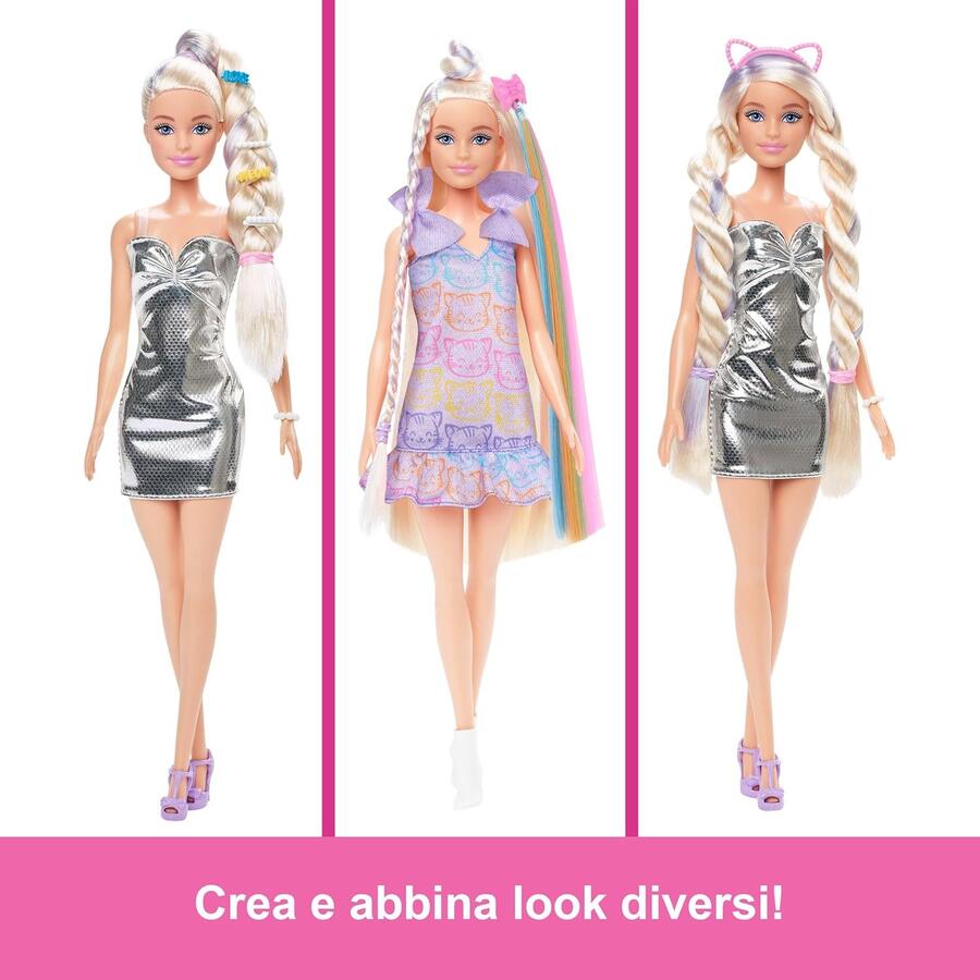 Barbie Fun & Fancy capelli extension - JCT72 - Mattel - 3+